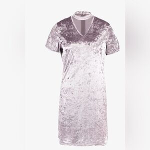 {BNWT} Noisy may Silver/Light Grey Velvet Midi Dress. Gorgeous!